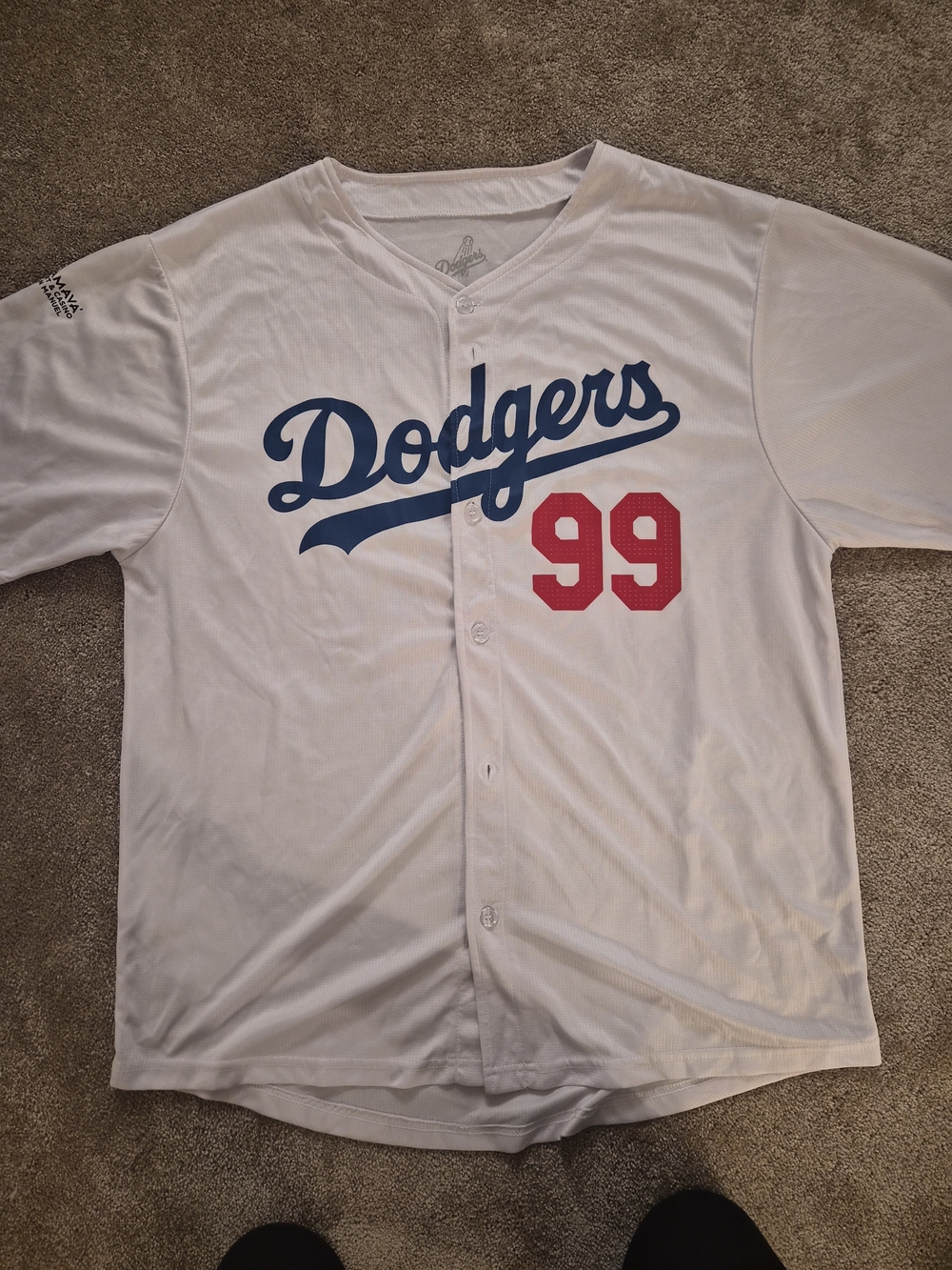 Dodgers #99 White Baseball Jersey